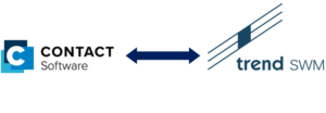 Firmenlogos Contact Software GmbH und trend SWM